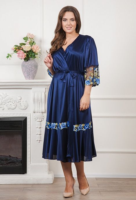 130 Халат женский из атласа "Cleo"