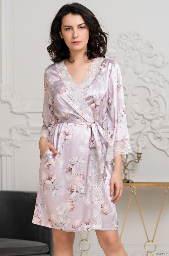 Халат женский шелковый Mia-Amore "Seline" 3713