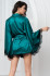 Комплект женский шелковый с шортами Mia-Amore "Windsor" 3885 изумруд