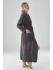 Халат велюровый длинный женский Nusa 8720 антрацит