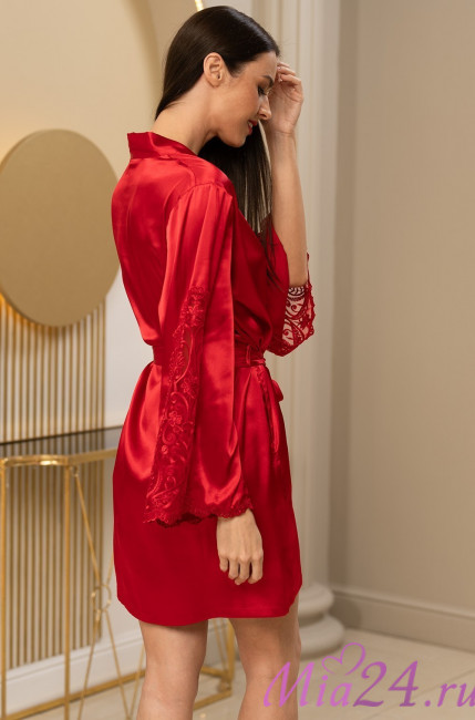 Халат женский шелковый Mia-Amore "Marjory" 3963 красный Халат женский шелковый Mia-Amore "Marjory" 3963 красный