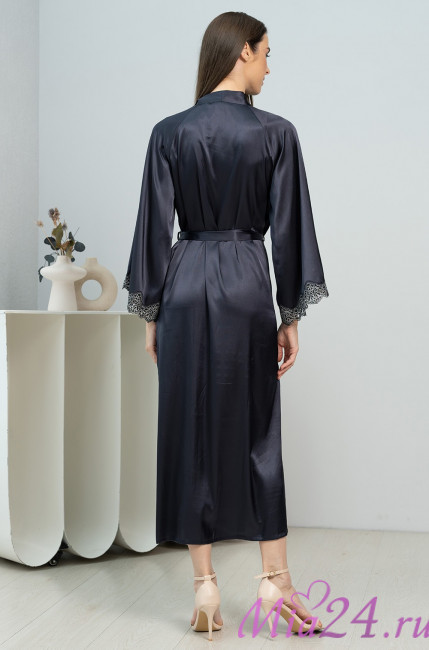 Халат женский длинный шелковый Mia-Amore "Emmanuelle" 4349