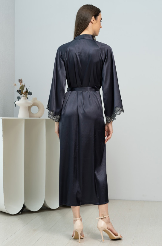 Халат женский длинный шелковый Mia-Amore "Emmanuelle" 4349