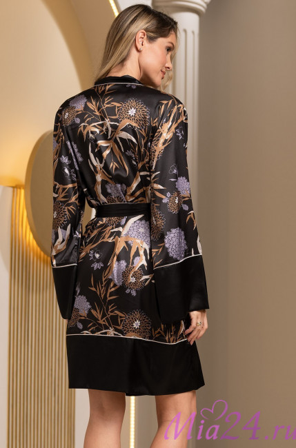 Халат короткий женский из смесового шелка Mia-Amore "Sabina" 4293 Халат короткий женский из смесового шелка Mia-Amore "Sabina" 4293